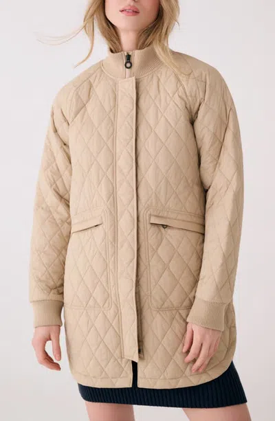Lole Quilted Water Repellent Nylon Bomber Jacket In Brown
