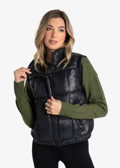 Lole Rose Synth Down Vest In Black