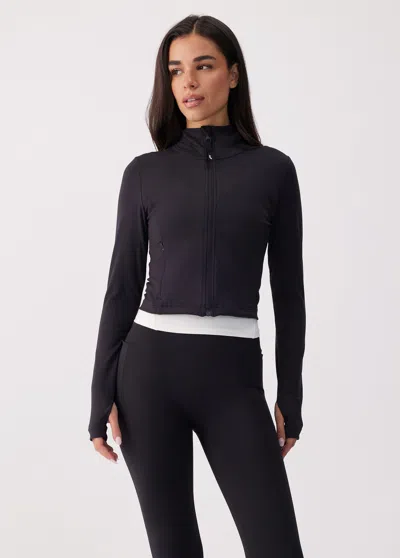 Lole Serene Cropped Jacket In Black