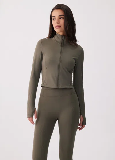 Lole Serene Cropped Jacket In Green