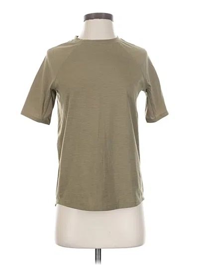 Pre-owned Lole Short Sleeve Turtleneck In Green