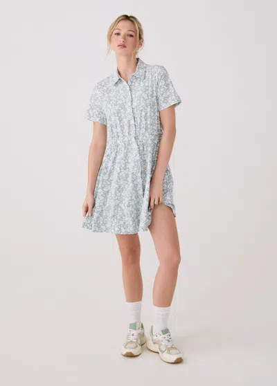 Lole Sofia Short Sleeve Dress In Meadow Sagestone