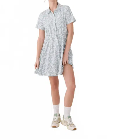 Lole Sofia Short Sleeve Mini Dress In Meadow Sagestone In Multi