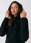 Lole Spacer Long Sleeve Tunic Hoodie In Black