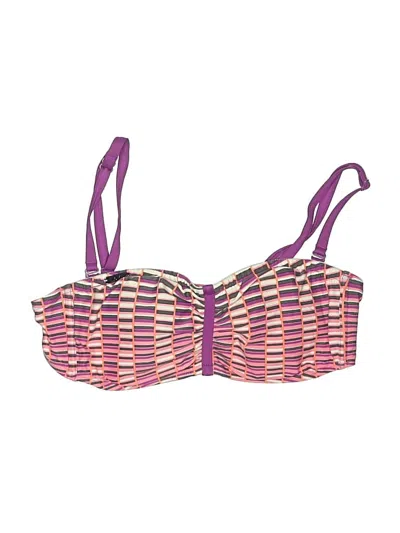 Pre-owned Lole Swimsuit Top Purple Print Pattern Swimwear