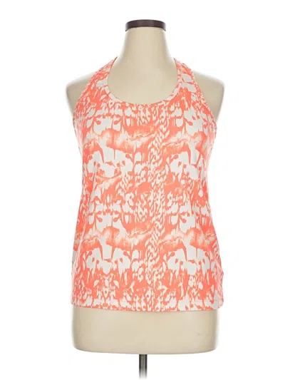 Pre-owned Lole Tank Top Orange Halter Neckline Tops