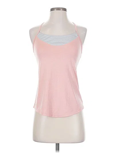 Pre-owned Lole Tank Top Pink Halter Neckline Tops