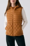 Lole The Base Water Repellent Insulated Hooded Vest In Orange