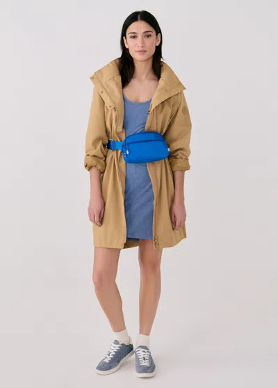Lole Traverse Ruched Short Sleeve Dress In Storm Heather
