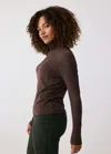 Lole Traverse Turtle Neck Long Sleeve In Java Heather