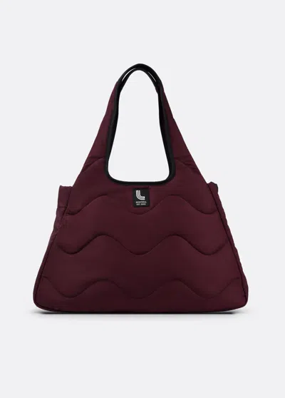 Lole Victoria Quilted Large Hobo In Dark Cherry P755