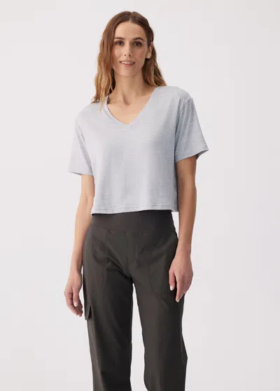 Lole Vital V-neck Tee In Gray
