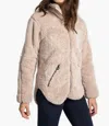 Lole Yana Full Zip Fleece Cardigan In Abalone In Brown