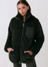 Lole Yana Teddy Zip Jacket In Olive