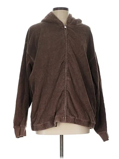 Pre-owned Lole Zip Up Hoodie In Brown