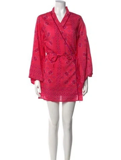 Pre-owned Lolita Jaca Floral Print Mini Dress In Pink