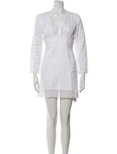 Pre-owned Lolita Jaca Lace Pattern Midi Length Dress In White
