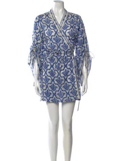 Pre-owned Lolita Jaca Printed Mini Dress In White