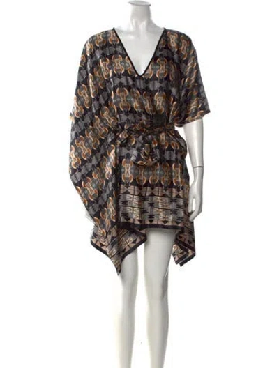 Pre-owned Lolita Jaca Silk Mini Dress In Black