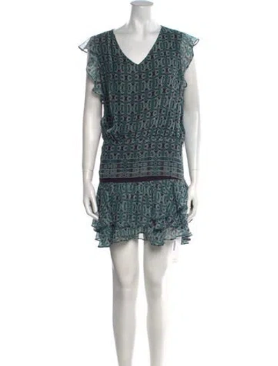 Pre-owned Lolita Jaca Silk Mini Dress In Blue