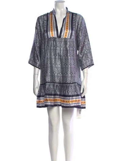 Pre-owned Lolita Jaca Silk Mini Dress In Blue