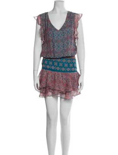 Pre-owned Lolita Jaca Silk Mini Dress In Multi