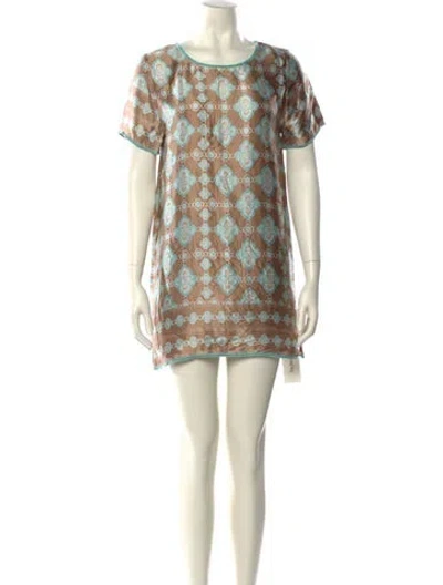 Pre-owned Lolita Jaca Silk Mini Dress In Multi