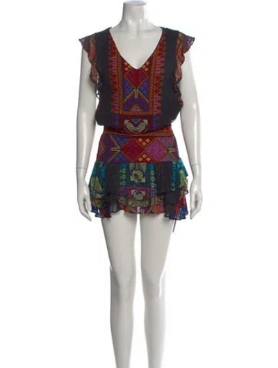 Pre-owned Lolita Jaca Silk Mini Dress In Multi