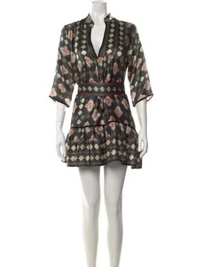 Pre-owned Lolita Jaca Silk Mini Dress In Multi