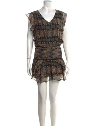 Pre-owned Lolita Jaca Silk Mini Dress In Multicolor