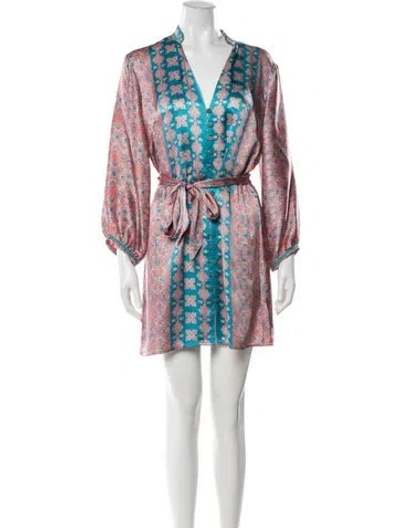 Pre-owned Lolita Jaca Silk Mini Dress In Multicolor