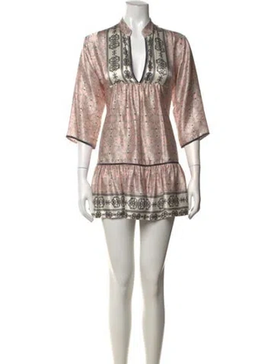 Pre-owned Lolita Jaca Silk Mini Dress In Neutral