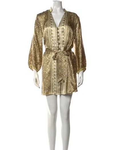 Pre-owned Lolita Jaca Silk Mini Dress In Neutrals