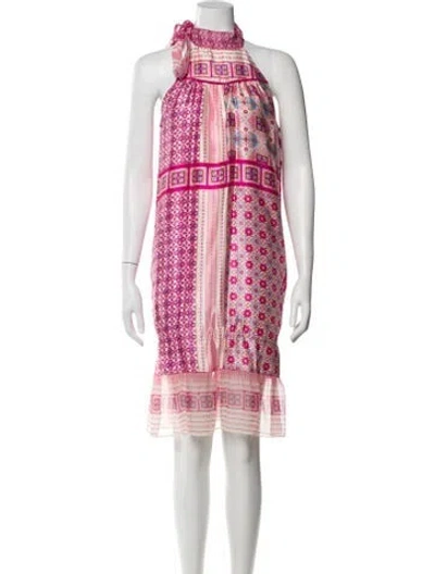 Pre-owned Lolita Jaca Silk Mini Dress In Pink