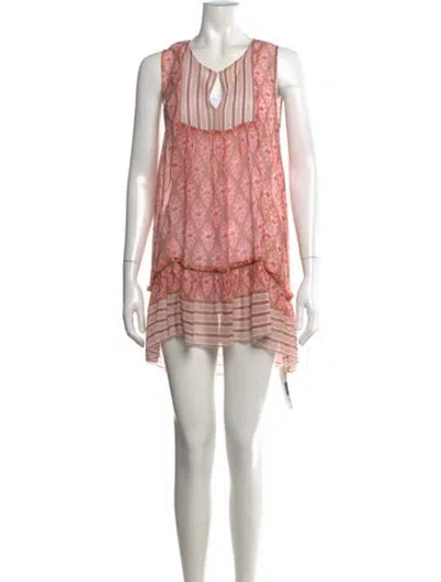 Pre-owned Lolita Jaca Silk Mini Dress In Pink