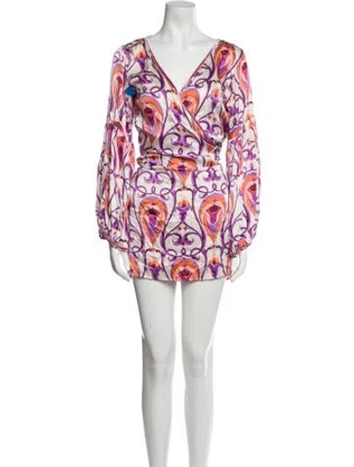 Pre-owned Lolita Jaca Silk Mini Dress In Purple