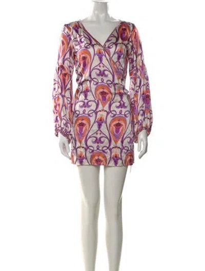 Pre-owned Lolita Jaca Silk Mini Dress In Purple