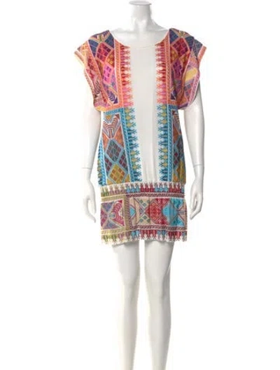 Pre-owned Lolita Jaca Silk Mini Dress In White