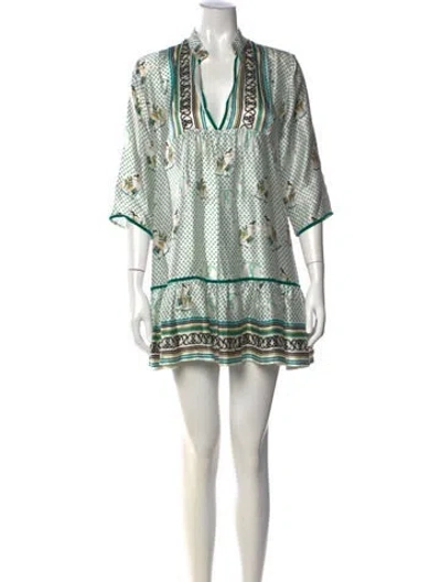 Pre-owned Lolita Jaca Silk Mini Dress In White