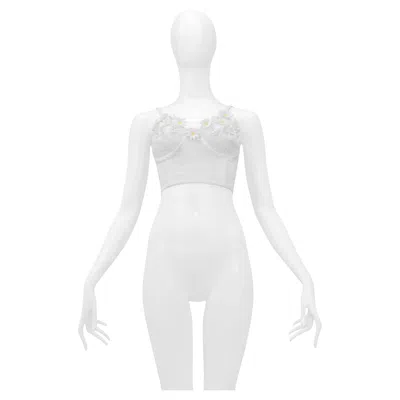 Pre-owned Lolita Lempicka White Pique Bustier