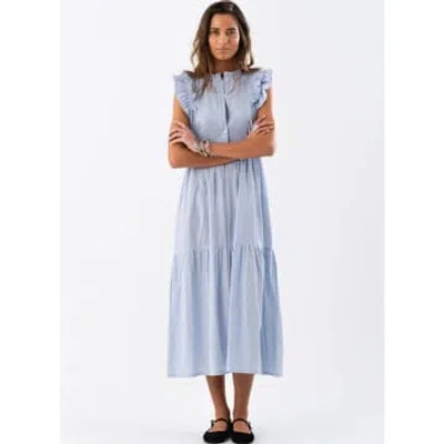 Lolly's Laundry Harriet Maxi Dress Stripe In Blue