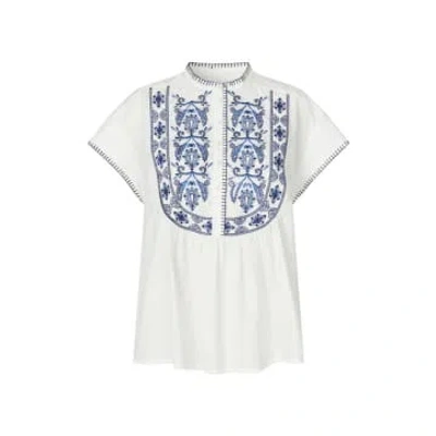 Lolly's Laundry Mollyll Embroidered Blouse In White
