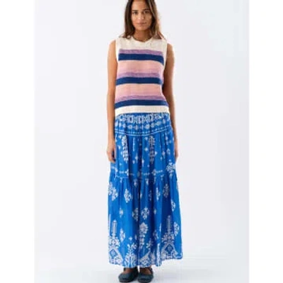Lolly's Laundry Sunset Maxi Skirt Blue Cotton