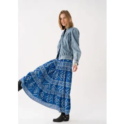 Lolly's Laundry Sunsetll Maxi Skirt In Blue
