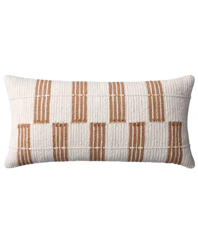 Loloi 12x27in Pillow Cover With Down Insert In Brown