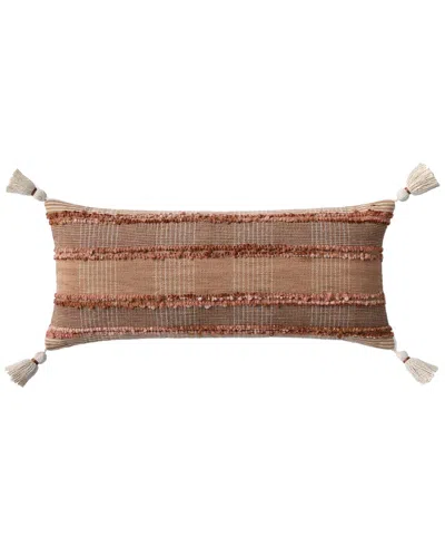 Loloi 12x27in Pillow Cover With Down Insert In Brown