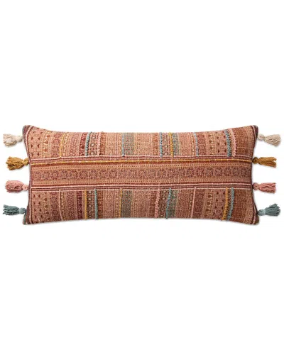 Loloi 13in X 35in Cover With Down Pillow In Brown
