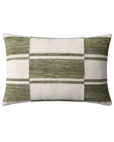 Loloi 16x26in Pillow Cover With Down Insert In Green