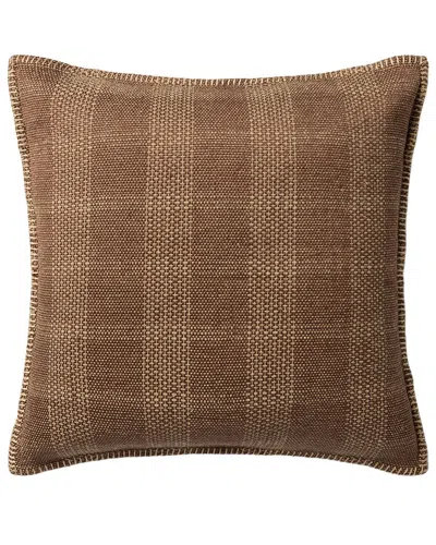 Loloi 20x20in Pillow Cover With Down Insert In Brown
