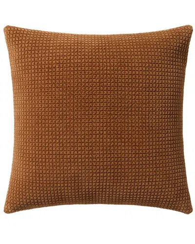 Loloi 22x22in Pillow Cover With Down Insert In Brown